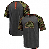 Colorado Avalanche Fanatics Branded Heathered GrayCamo Recon Camo Raglan T-Shirt,baseball caps,new era cap wholesale,wholesale hats